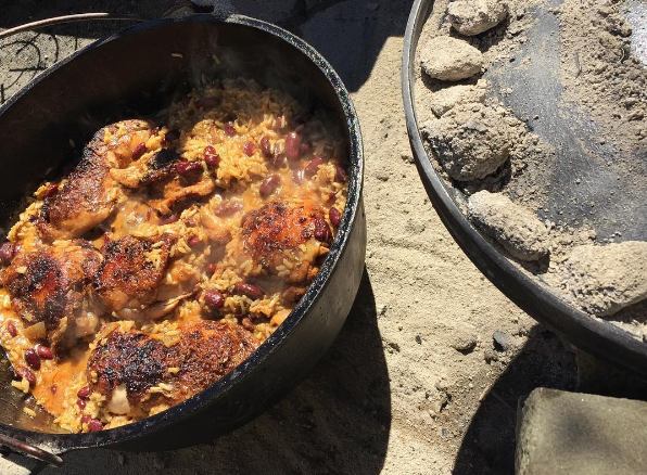 Cooking Outside Jerk Chicken & Rice in Cast Iron Dutch Oven - screenshot 2017 06 15 at 5.16.28 pm