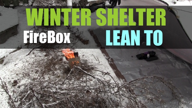 Winter Shelter with Firebox Wood Stove