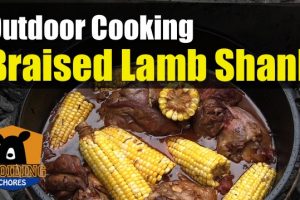 Slow Cooked Stout Braised Lamb Shanks in Dutch Oven