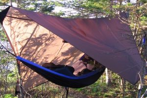 hammock camping setup