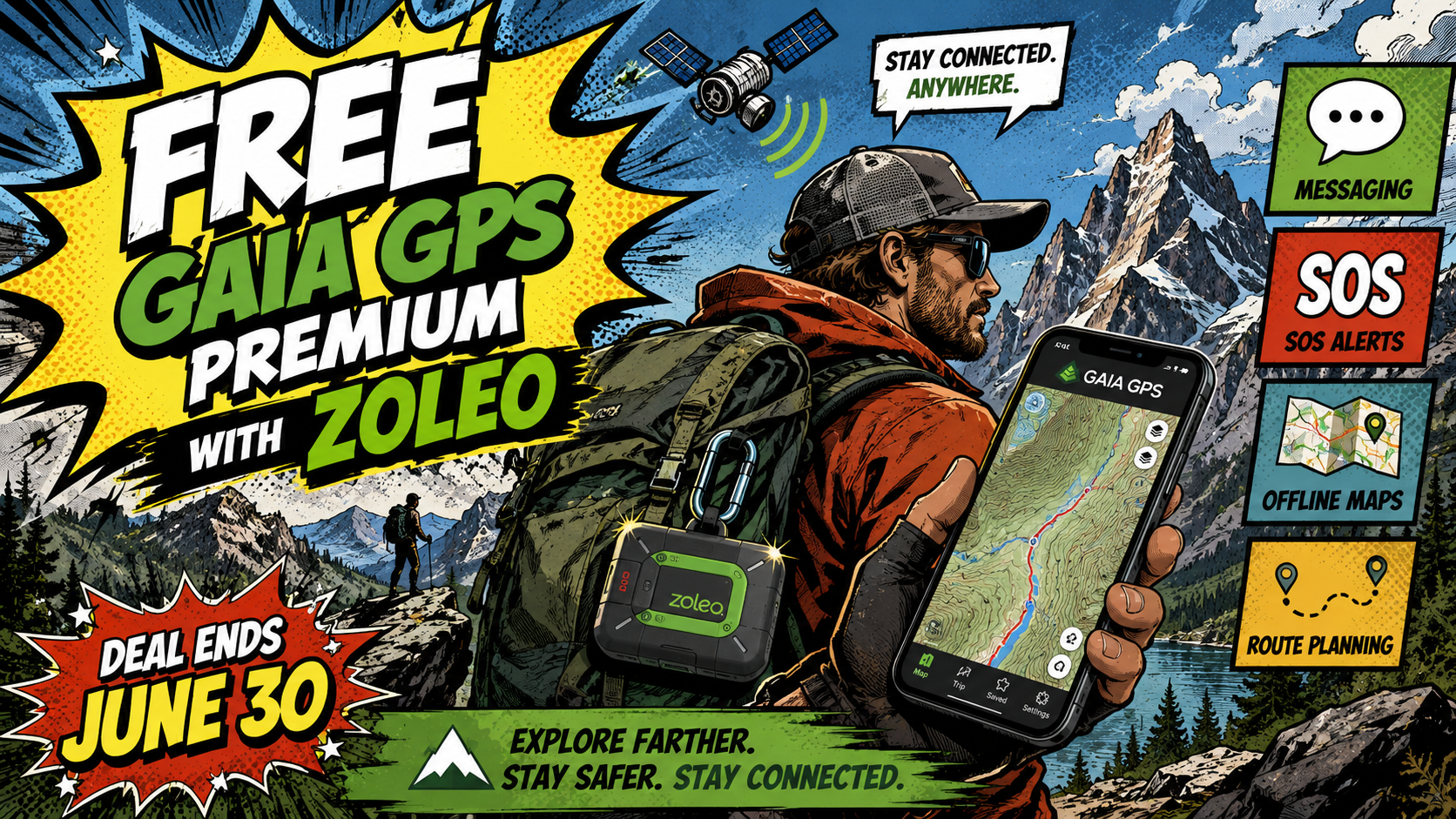 Free Gaia GPS Premium with ZOLEO: This Deal Ends June 30