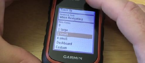 Garmin eTrex 20 screen from an older Avoiding Chores how-to tutorial