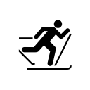 Cross-country ski trail icon