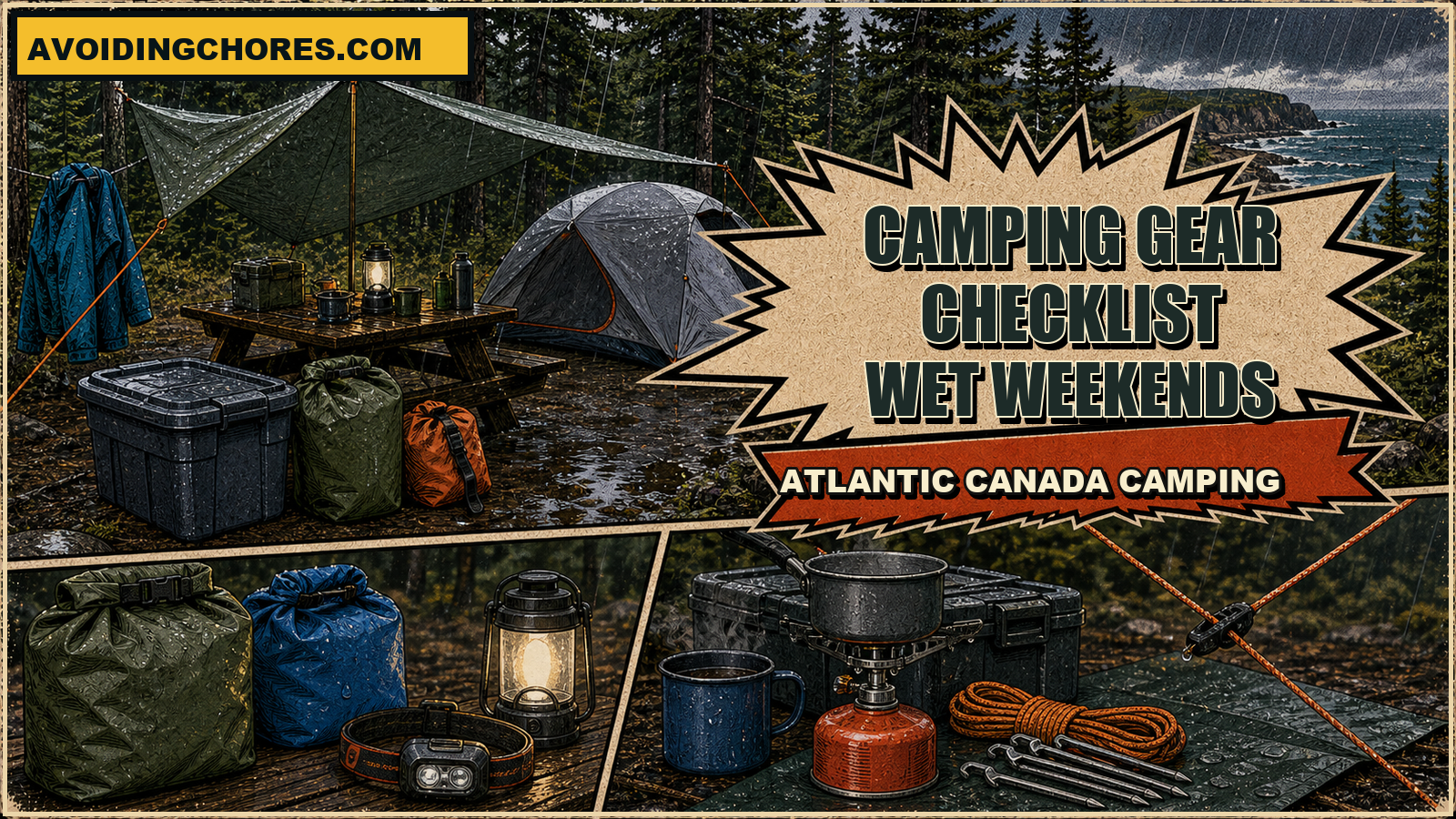Camping Gear Checklist For Wet Atlantic Canada Weekends