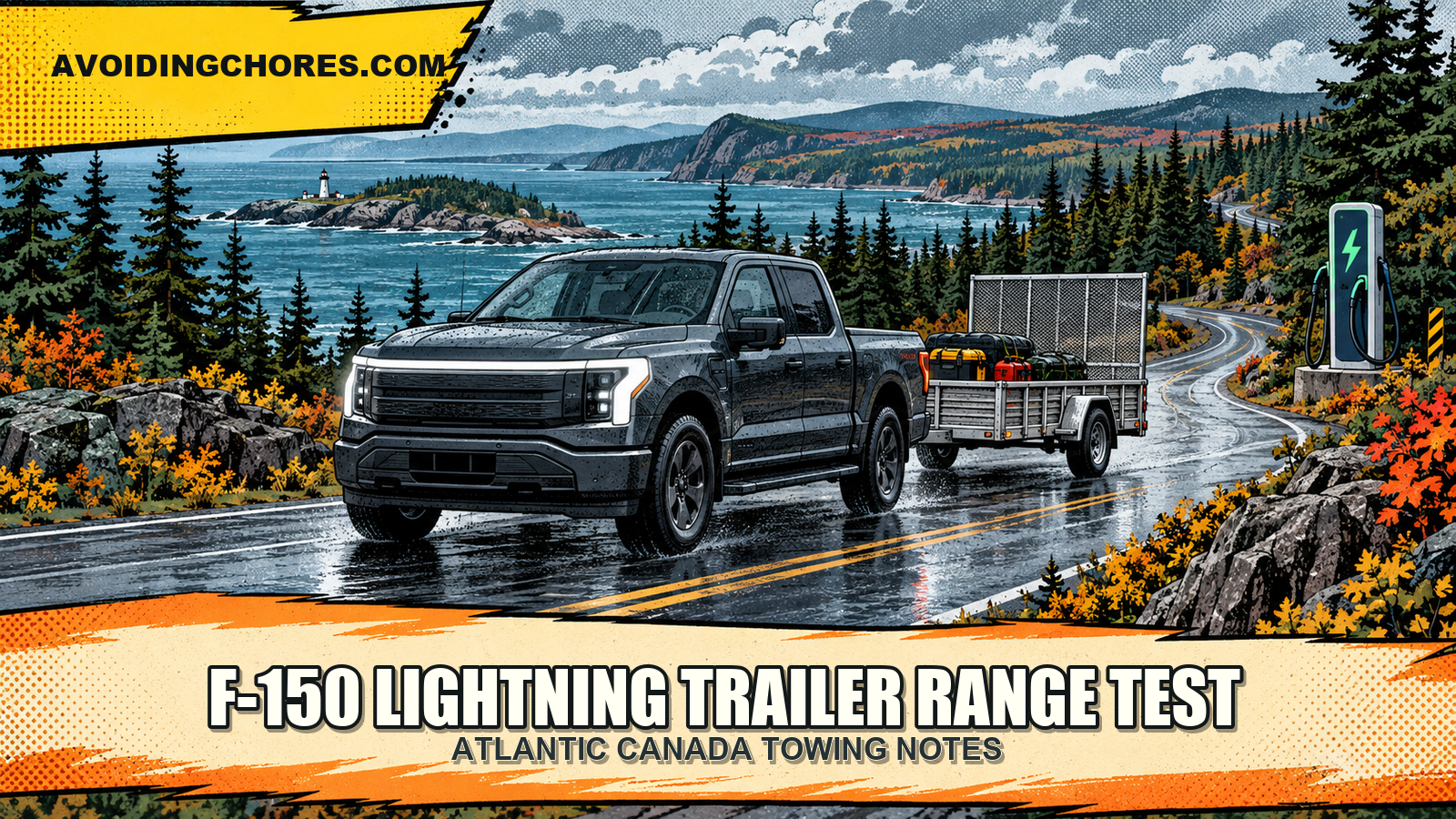 F-150 Lightning Trailer Range Test In Atlantic Canada
